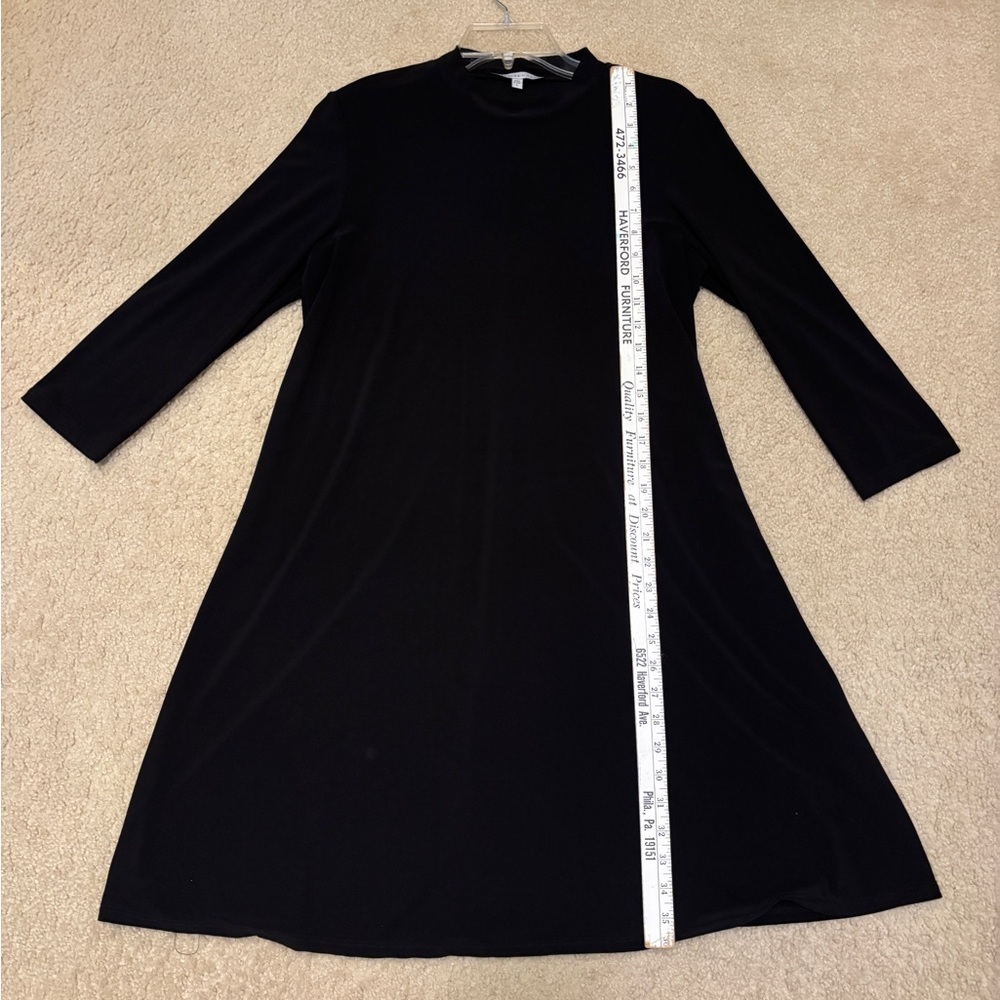 EUC Annalee + Hope Black Mockneck Skater Tent Mini Midi Dress | Women’s Large - Picture 7 of 11